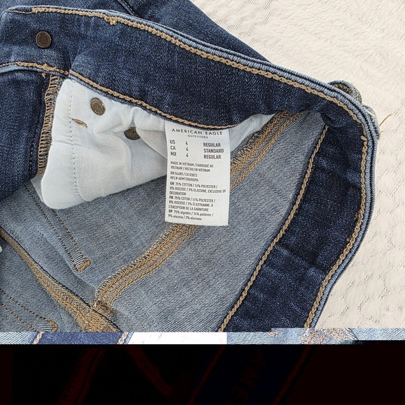 AE AMERICAN EAGLE 4 R SUPER HIGH RISE FLARE NEXT LEVEL STRETCH WOMENS JEANS - Picture 10 of 13